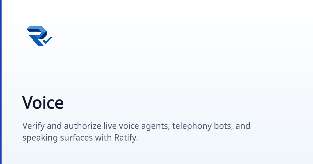 Voice | Ratify Protocol